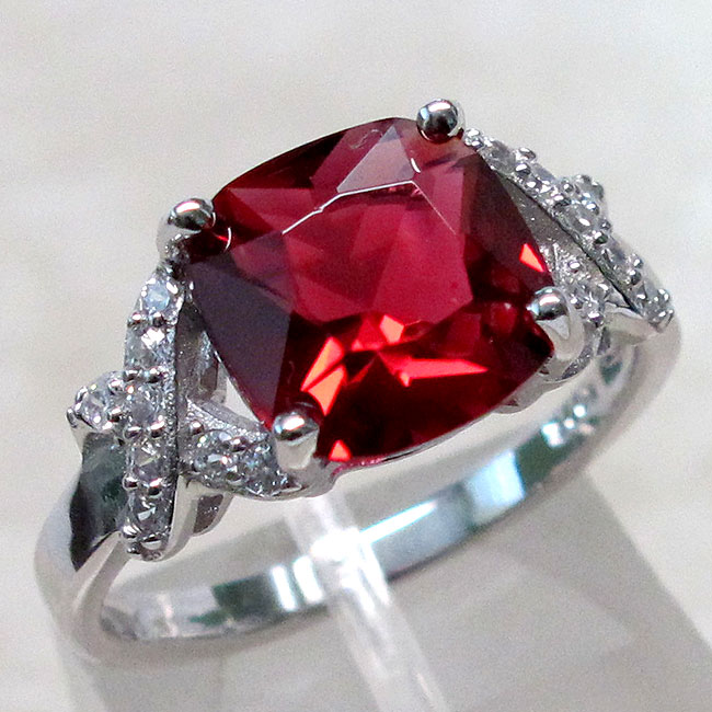 SPARKLING 4 CT RUBY 925 STERLING SILVER RING SIZE 5-10 | eBay