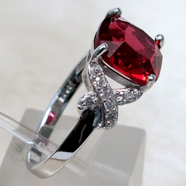 SPARKLING 4 CT RUBY 925 STERLING SILVER RING SIZE 5-10 | eBay