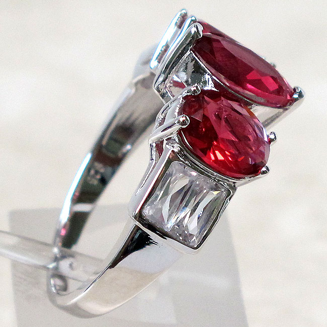 STERLING RUBY CHRON 美品 KARMA JAIPUR ROSE TATTOO, PEAR SHAPE RUBY SILVER – Karen Karch