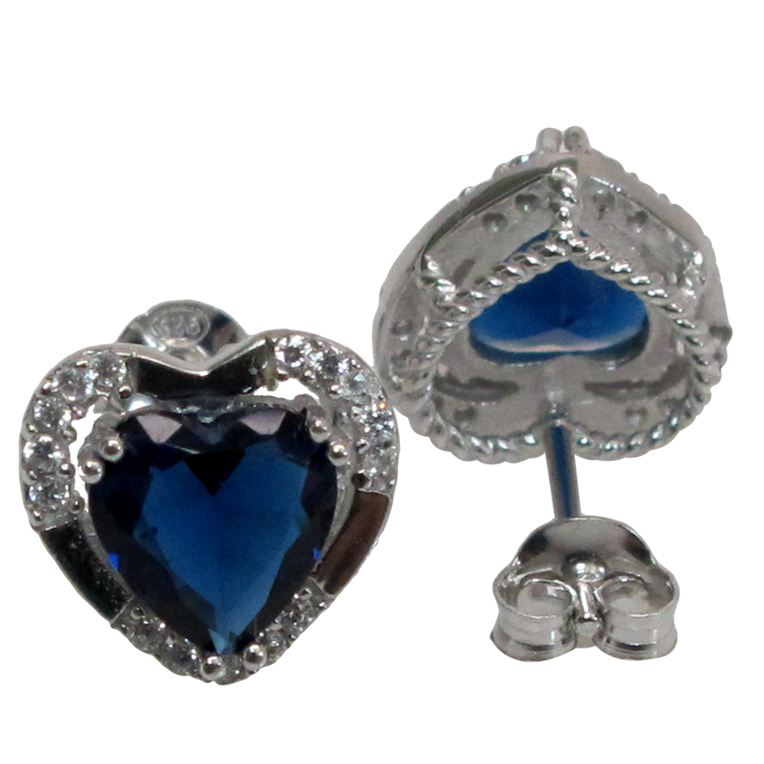 Silver heart earrings - simple silver stud earrings clearance