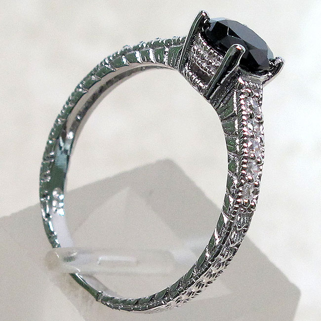 CLASSY 1 CT BLACK ONYX 925 STERLING SILVER RING SIZE 5-10 | eBay
